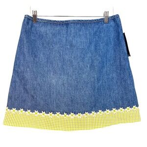 Amy Byer Girls Plus Denim Skort Daisy Hem‎ NWT Vintage Y2K Size 18.5